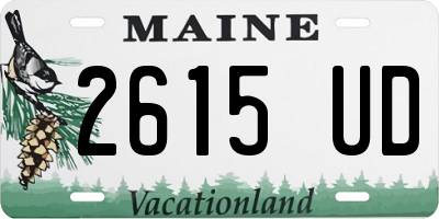 ME license plate 2615UD