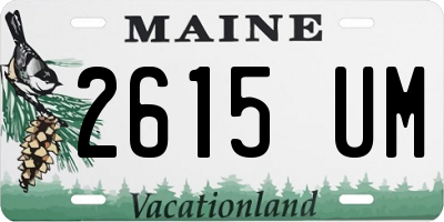 ME license plate 2615UM