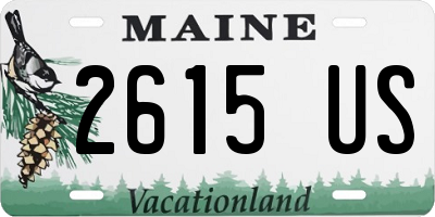 ME license plate 2615US