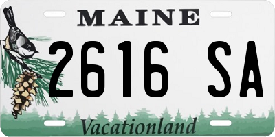 ME license plate 2616SA