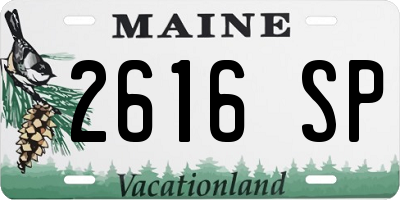 ME license plate 2616SP