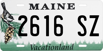 ME license plate 2616SZ