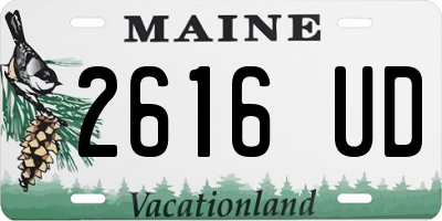 ME license plate 2616UD