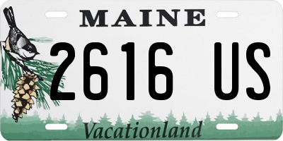 ME license plate 2616US