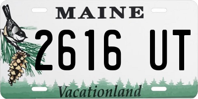 ME license plate 2616UT