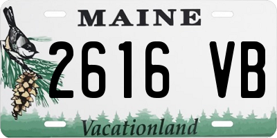 ME license plate 2616VB