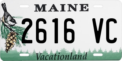 ME license plate 2616VC