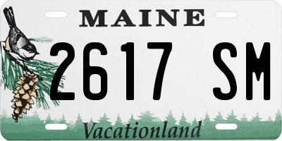 ME license plate 2617SM