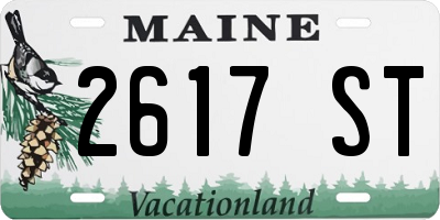 ME license plate 2617ST