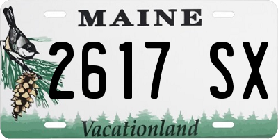 ME license plate 2617SX