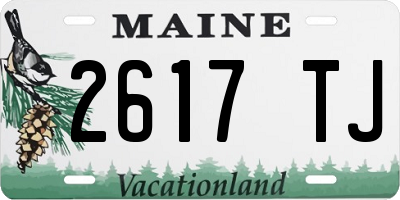 ME license plate 2617TJ