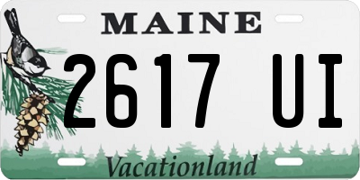 ME license plate 2617UI