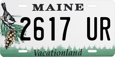 ME license plate 2617UR