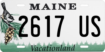 ME license plate 2617US