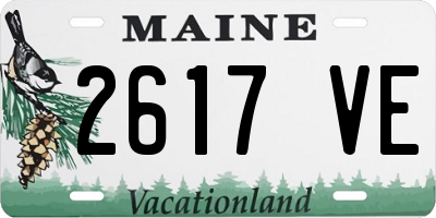 ME license plate 2617VE