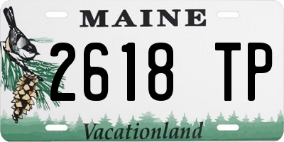 ME license plate 2618TP