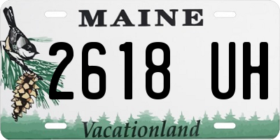 ME license plate 2618UH
