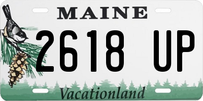 ME license plate 2618UP