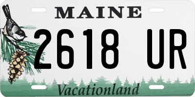 ME license plate 2618UR