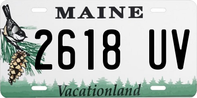 ME license plate 2618UV