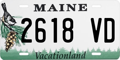ME license plate 2618VD