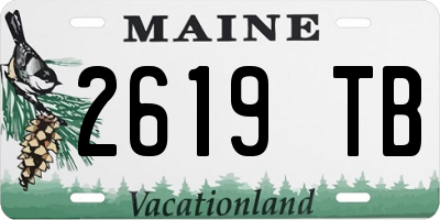 ME license plate 2619TB