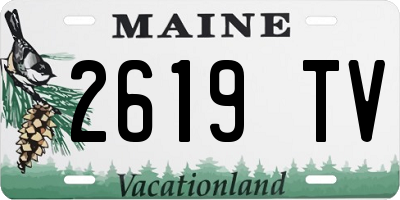 ME license plate 2619TV