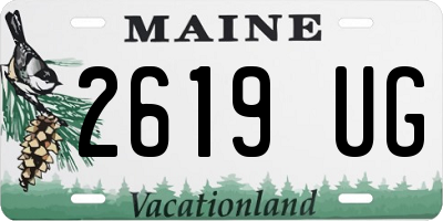 ME license plate 2619UG
