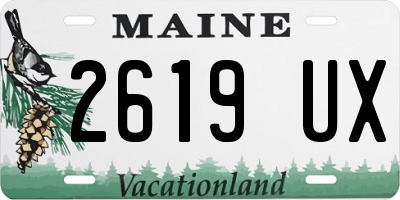 ME license plate 2619UX
