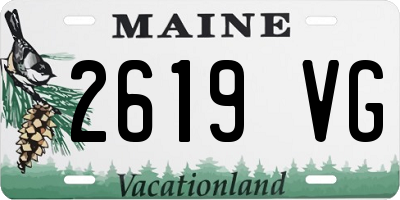 ME license plate 2619VG