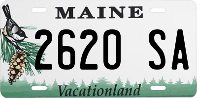 ME license plate 2620SA