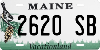 ME license plate 2620SB