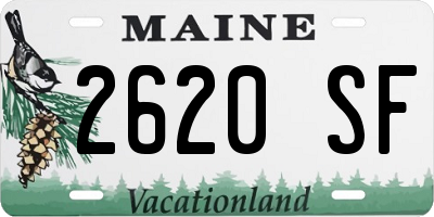 ME license plate 2620SF