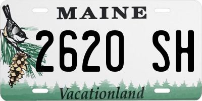 ME license plate 2620SH
