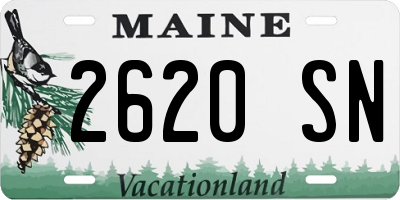 ME license plate 2620SN