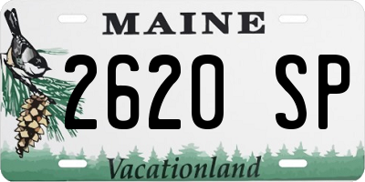 ME license plate 2620SP