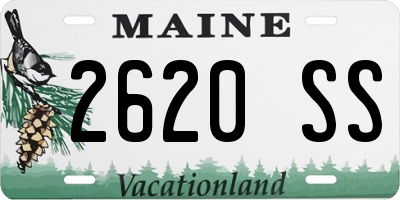 ME license plate 2620SS