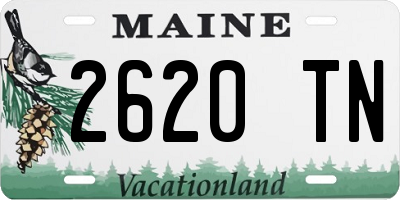 ME license plate 2620TN