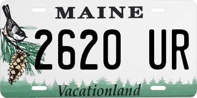 ME license plate 2620UR