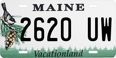 ME license plate 2620UW