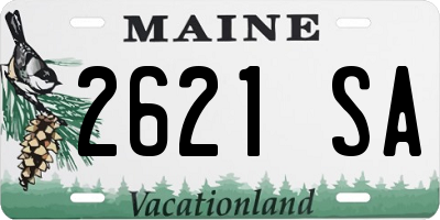 ME license plate 2621SA