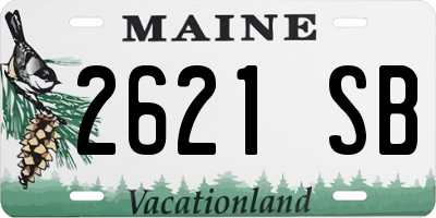 ME license plate 2621SB