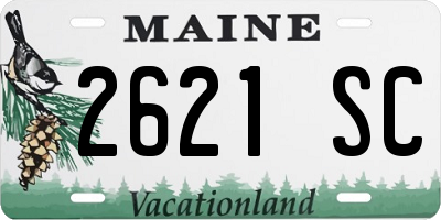 ME license plate 2621SC