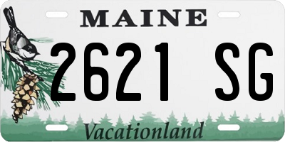 ME license plate 2621SG