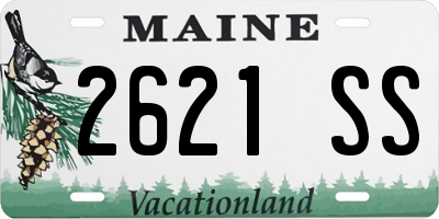 ME license plate 2621SS