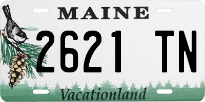 ME license plate 2621TN