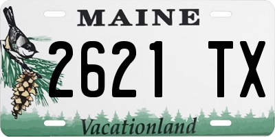 ME license plate 2621TX