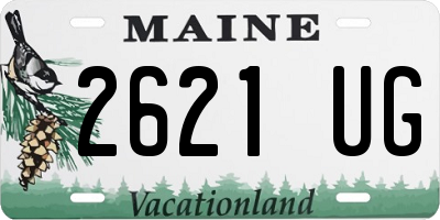 ME license plate 2621UG