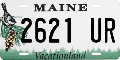 ME license plate 2621UR