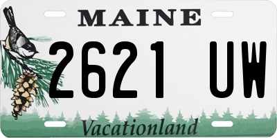 ME license plate 2621UW